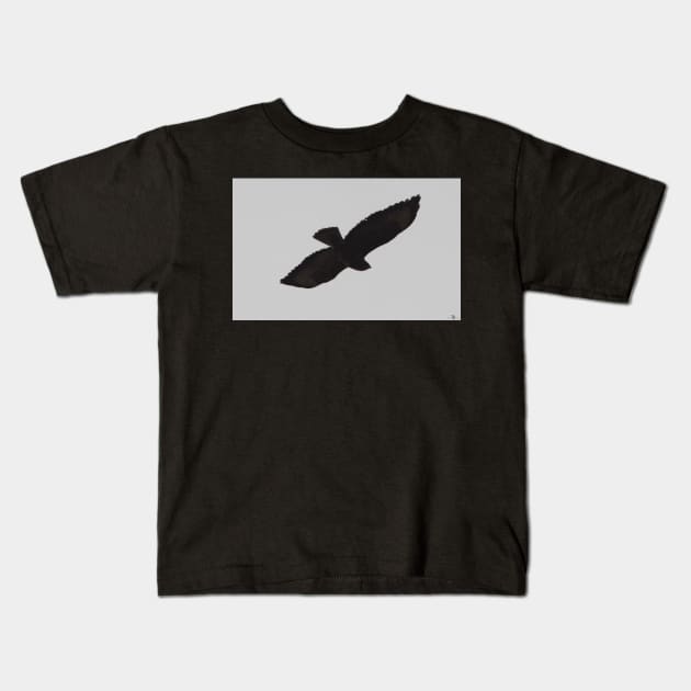 Buzzard Silhouette Kids T-Shirt by Simon-dell